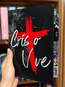 Bíblia Cristo Vive Letra Gigante Capa Flexível Com Harpa E Abas Coladas Masculina Arc