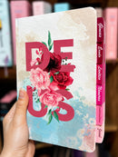 Bíblia Deus Floral Letra Gigante Capa Flexível Com Harpa E Abas Feminina Arc