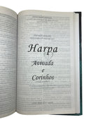 Bíblia Evangélica Leão Azul Capa Dura  Letra Gigante  ARC Com Harpa Avivada e Índice Lateral Masculina