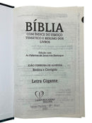 Bíblia Evangélica Leão Azul Capa Dura  Letra Gigante  ARC Com Harpa Avivada e Índice Lateral Masculina