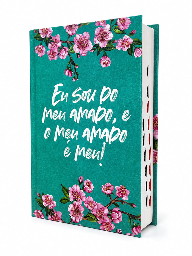 Bíblia Sagrada Feminina Capa Dura  Meu Amado Letra Gigante ARC Com Índice Lateral Harpa Avivada