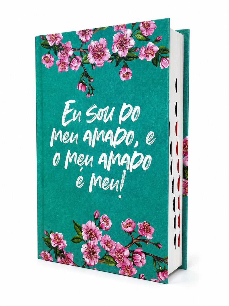 Bíblia Sagrada Feminina Capa Dura  Meu Amado Letra Gigante ARC Com Índice Lateral Harpa Avivada
