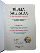 Bíblia Escolhida Por Deus Letra Gigante Capa Dura Com Harpa Feminina Arc