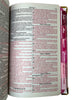 Bíblia Capa Dura com Elástico Rosa Medalhão e Abas Femininas Letra Gigante - Leão Coroa