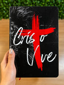 Bíblia Leão Cristo Vive Letra Gigante Capa Flexível Com Harpa e Índice Masculina Arc