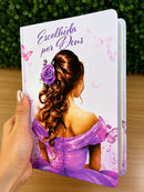 Bíblia Escolhida Por Deus Letra Gigante Capa Dura Com Harpa Feminina Arc
