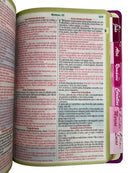 Bíblia Cor Pink PPM Letra Gigante com Abas Feminina Capa Semi Flexível Com Harpa  Arc