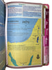 Bíblia Cor Pink PPM Letra Gigante com Abas Feminina Capa Semi Flexível Com Harpa  Arc