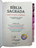 Bíblia Sagrada Letra Hipergigante PPM Capa Dura Círculo Floral Rosa Feminina Com Abas Femininas Elástico Harpa ARC