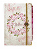 Bíblia Sagrada Letra Hipergigante PPM Capa Dura Círculo Floral Rosa Feminina Com Abas Femininas Elástico Harpa ARC