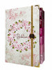 Bíblia Sagrada Letra Hipergigante PPM Capa Dura Círculo Floral Rosa Feminina Com Abas Femininas Elástico Harpa ARC