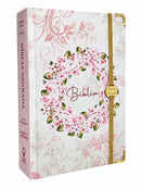 Bíblia Sagrada Letra Hipergigante PPM Capa Dura Círculo Floral Rosa Feminina Com Índice e Elástico Harpa ARC