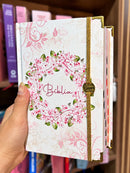 Bíblia Sagrada Letra Hipergigante PPM Capa Dura Círculo Floral Rosa Feminina Com Índice e Elástico Harpa ARC