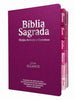 Bíblia Cor Pink PPM Letra Gigante com Abas Feminina Capa Semi Flexível Com Harpa  Arc