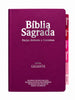 Bíblia Cor Pink PPM Letra Gigante com Abas Feminina Capa Semi Flexível Com Harpa  Arc
