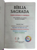 Bíblia Cristã Escolhida por Deus Com Elástico Roxo E Medalhão Capa Dura Letra Gigante Com Harpa ARC