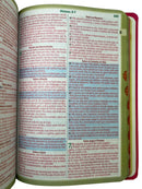 Kit 2 Bíblias Sagrada Com Índice e Capa Semi Flexivel Letra Gigante - Cor Preta e Pink