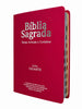 Kit 2 Bíblias Feminina Sagrada Letra Gigante Semi Flexível  Índice Harpa ARC Pink e Lilás