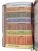 Bíblia Leão Cristo Vive Letra Gigante Capa Flexível Com Harpa e Índice Masculina Arc