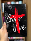 Bíblia Leão Cristo Vive Letra Gigante Capa Flexível Com Harpa e Índice Masculina Arc