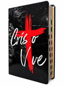 Bíblia Leão Cristo Vive Letra Gigante Capa Flexível Com Harpa e Índice Masculina Arc
