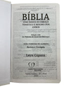 Bíblia Capa Dura Com Elástico Rosa E Medalhão Letra Gigante Com Harpa - Leão Flores Rosa