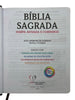 Bíblia Sagrada Letra Grande Jumbo Cor Preta Luxo Com Harpa e Divisão Linguagem Arc Para Homem