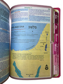 Bíblia Cor Pink PPM Letra Gigante com Abas Já Coladas Feminina Capa Semi Flexível Com Harpa  Arc