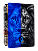 Bíblia Masculina Leão Seja Forte e Corajoso Azul Capa Dura Com Abas Adesivas - Arc