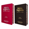 Kit 2 Bíblias Sagrada Com Índice e Capa Semi Flexivel Letra Gigante - Cor Marrom e Pink