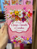 Livro Hinário Hinos da Harpa & Corinhos Feminina Letra Hipergigante Capa Espiral Capa Dura Floral Rosa