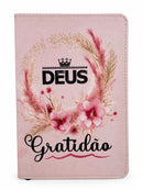 Bíblia Deus Gratidão Letra Gigante Capa Flexível Com Harpa e Índice Feminina Arc