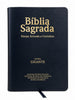 Kit 02 Bíblias Pretas Evangélicas Letra Gigante Capa Semiflexível ARC Com Harpa e Índice Masc e Fem