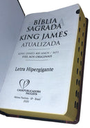 Bíblia de Estudo Tradicional Letra Hipergigante Capa Dura Com Índice Feminina e Masculina King James