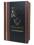 Bíblia de Estudo Tradicional Letra Hipergigante Capa Dura Com Índice Feminina e Masculina King James
