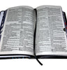 Bíblia Leão Cristo Vive Letra Gigante Capa Flexível Com Harpa e Índice Masculina Arc