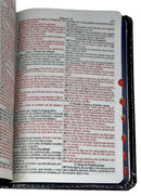 Bíblia Leão Cristo Vive Letra Gigante Capa Flexível Com Harpa e Índice Masculina Arc