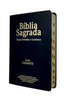 Kit 2 Bíblias Sagrada Com Índice e Capa Semi Flexivel Letra Gigante - Cor Preta e Pink