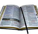Kit 2 Bíblias Sagrada Com Índice e Capa Semi Flexivel Letra Gigante - Cor Preta e Pink