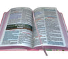 Bíblia Flor Rosa Letra Hipergigante Capa Dura Com Abas Femininas e Harpa Arc
