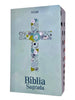 Kit Com 20 Un Bíblias Capa Brochura Cruz Tradicional e Cruz Florida Letra Gigante Linguagem NVI Com Índice