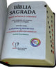 Bíblia Cor Marrom Letra Hipergigante Capa Flexível Com Harpa e Índice Colorida Arc