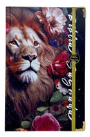 Bíblia Capa Dura Com Elástico Dourado E Medalhão Letra Gigante - Leão Jardim + Índice