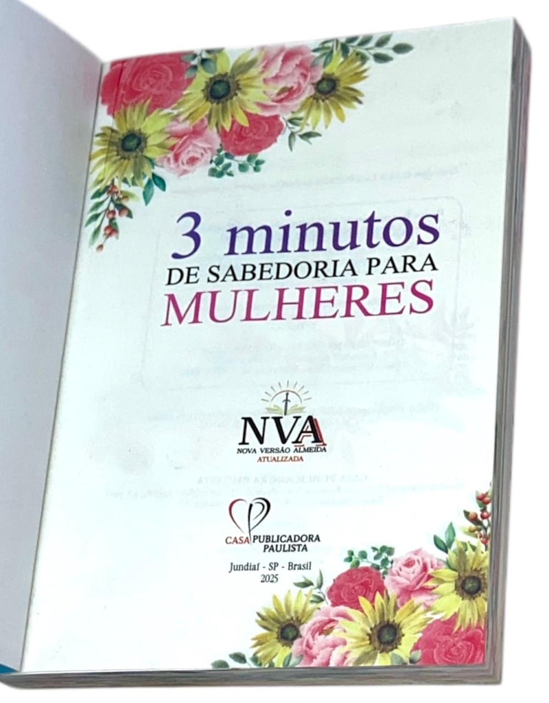 Livro Devocional  Tudo Posso 3 Minutos De Sabedoria Para Mulheres Capa Brochura
