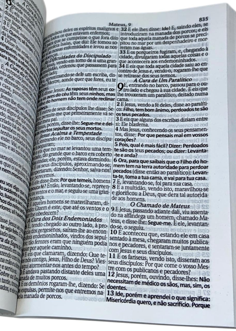 Miolo Para Bíblia Slim Letra Gigante Com Harpa e Contra Capa - ARC