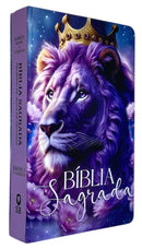 Kit 2 Bíblias Feminina Sagrada Letra Gigante Semi Flexível e Hipergigante Capa Dura Harpa ARC Jardim Secreto e Leão Eterno