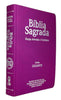 Kit 2 Bíblias Sagrada Com Índice e Capa Semi Flexivel Letra Gigante - Cor Preta e Pink