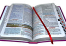 Kit 2 Bíblias Sagrada Com Índice e Capa Semi Flexivel Letra Gigante - Cor Preta e Pink