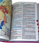 Bíblia Cor Pink Letra Gigante Capa Semi Flexível Com Harpa e Índice Colorida Arc