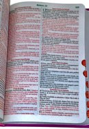 Bíblia Cor Pink Letra Gigante Capa Semi Flexível Com Harpa e Índice Colorida Arc